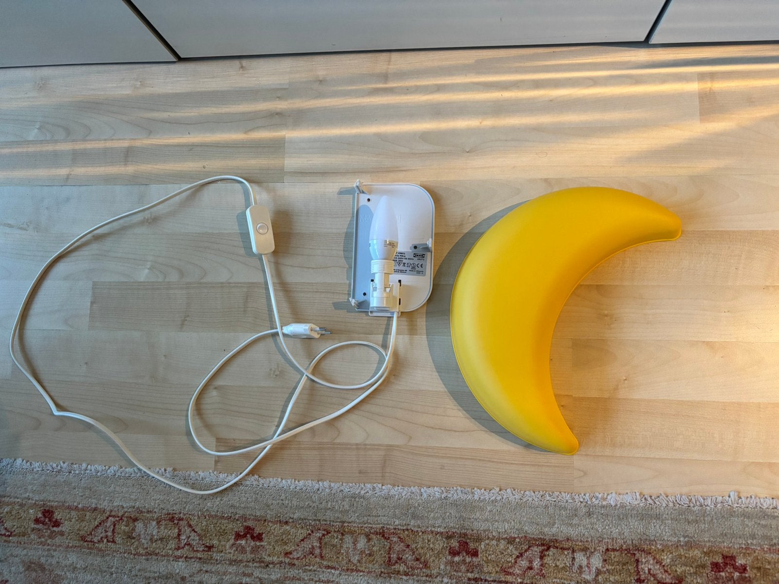 IKEA SMILA MÅNE wandlamp maan, Ophalen, Geel, Zo goed als nieuw, IKEA