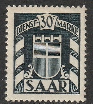 Bez.zone Fr Saar 1949 34 Dienst 30c, Ongebruikt, Ophalen of Verzenden, Overige periodes, Postfris