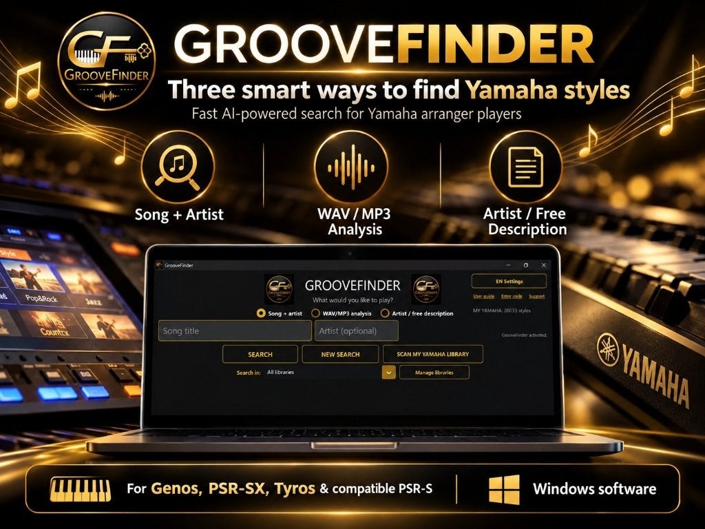 Styles Finder voor Yamaha keyboards, Verzenden, Overige aantallen, Midi-aansluiting, Nieuw