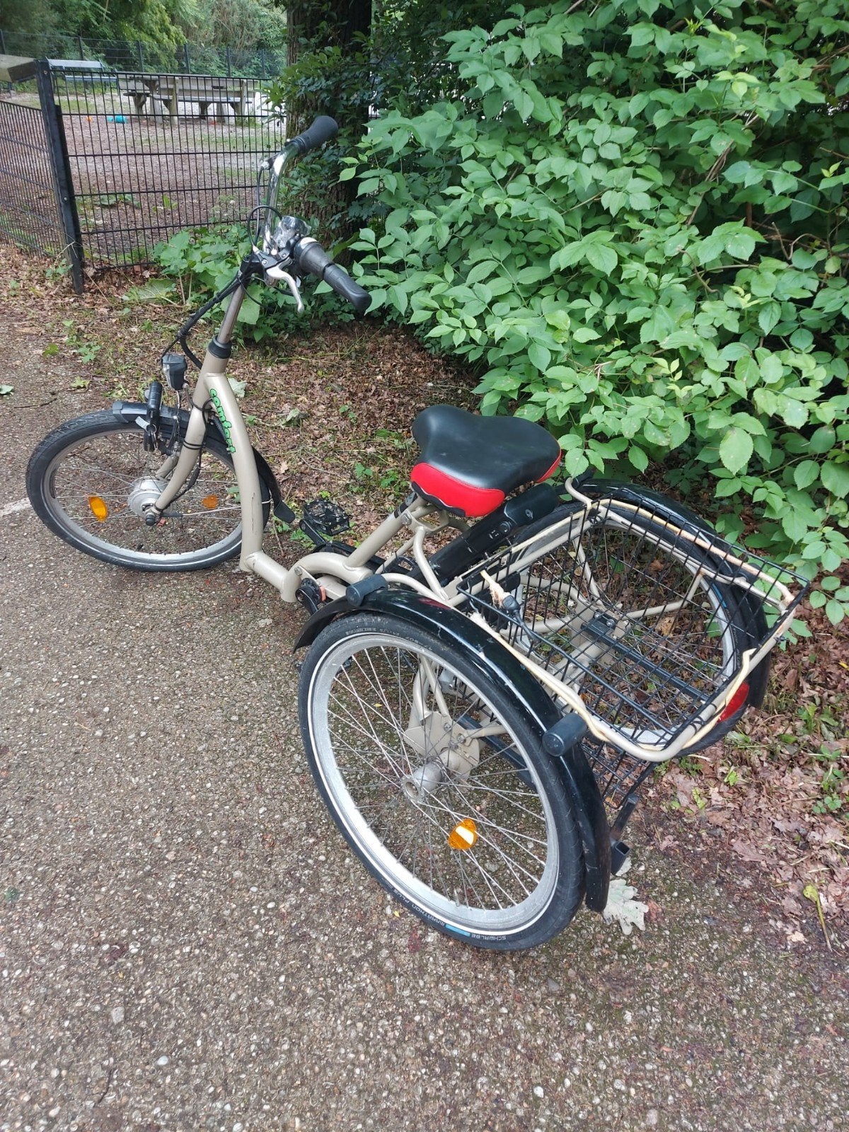 Comfortabele elektrische driewieler fiets  mand, Ophalen, Gebruikt, Velgrem, Comfort