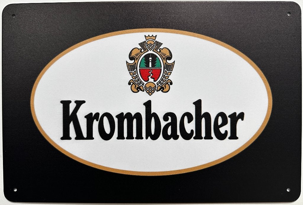 Krombacher bier logo reclamebord van metaal wandbord deco