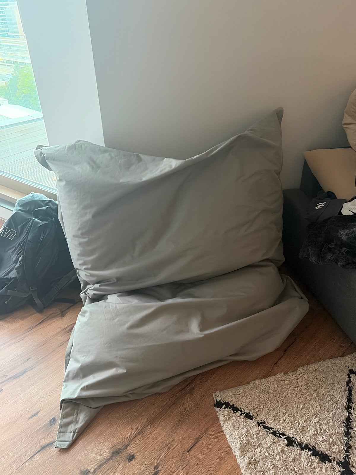 Grote LumaLand Zitzak - Comfortabel en Stijlvol, Huis en Inrichting, Ophalen, Zo goed als nieuw, Grijs, Zitzak