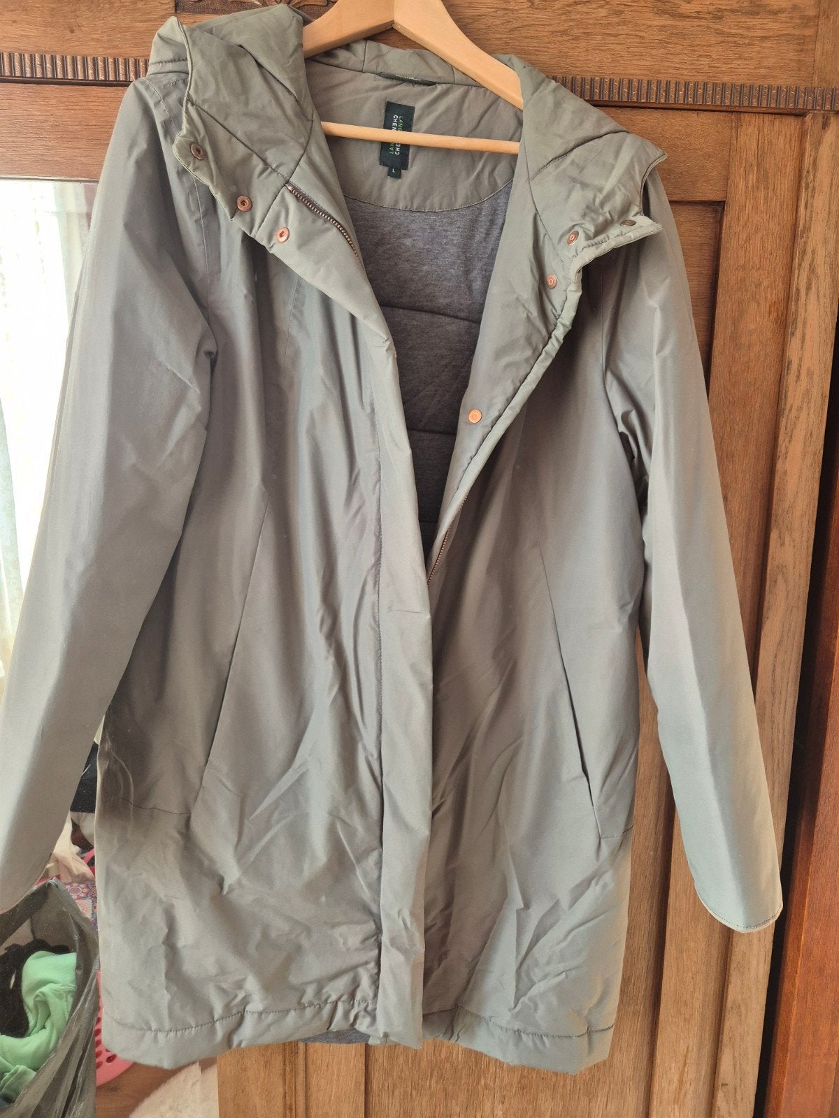zgan langerchen winterjas khaki l, Kleding | Dames, Jassen | Winter, Maat 42/44 (L), Ophalen of Verzenden, Groen, Langerchen
