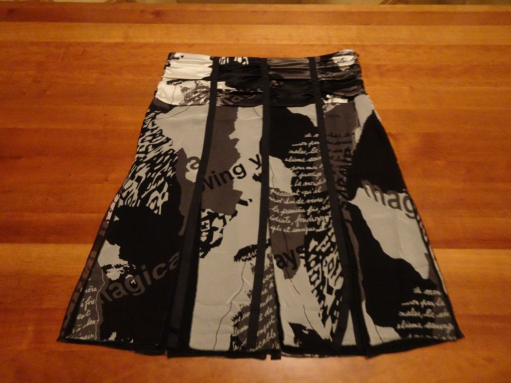 MARCCAIN zwart/grijs rokje met leuke details, Verzenden, Zwart, Maat 42/44 (L), Nieuw