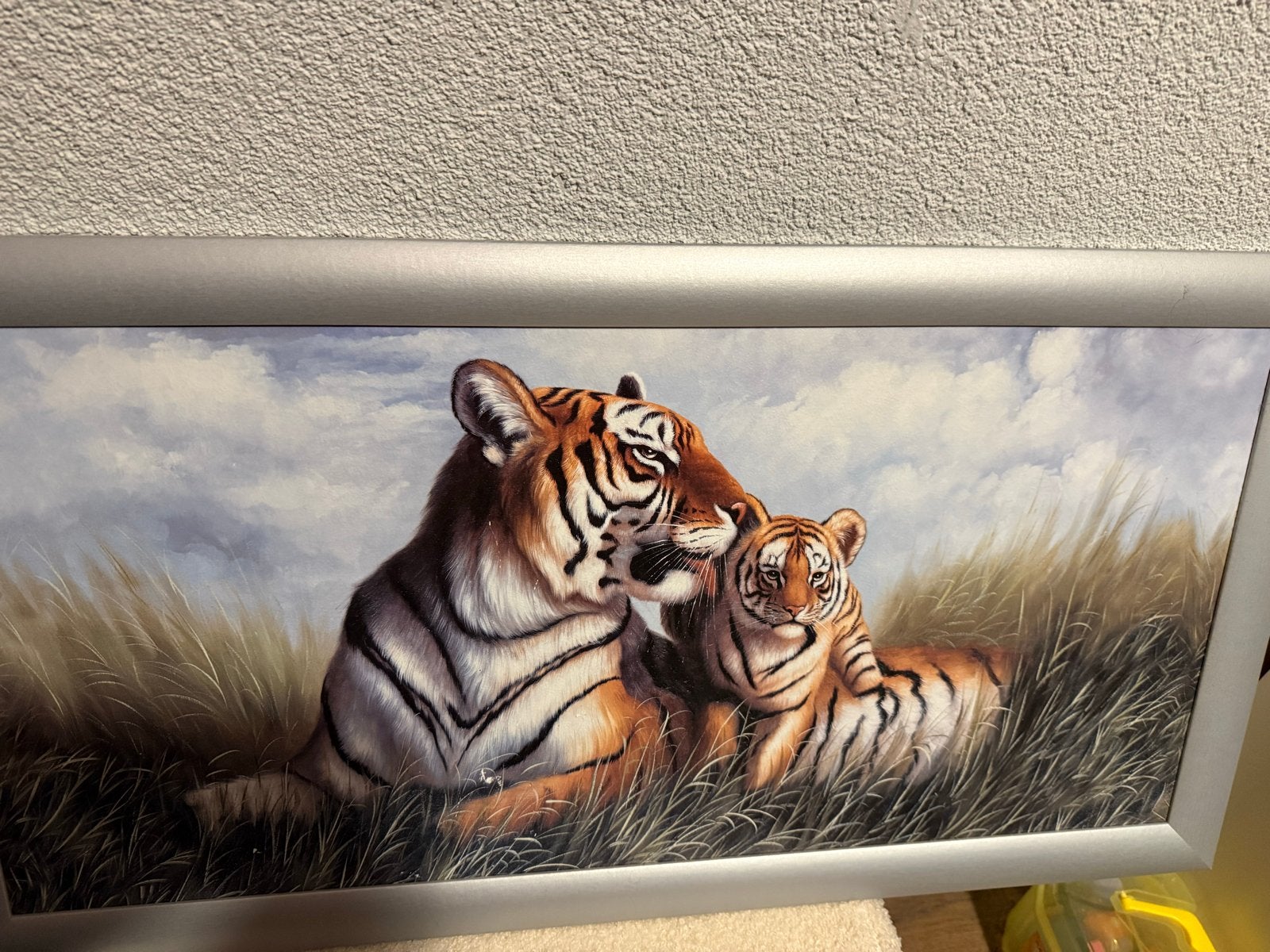 Schilderij met tijger en welp - Prachtige wanddecoratie, Ophalen of Verzenden