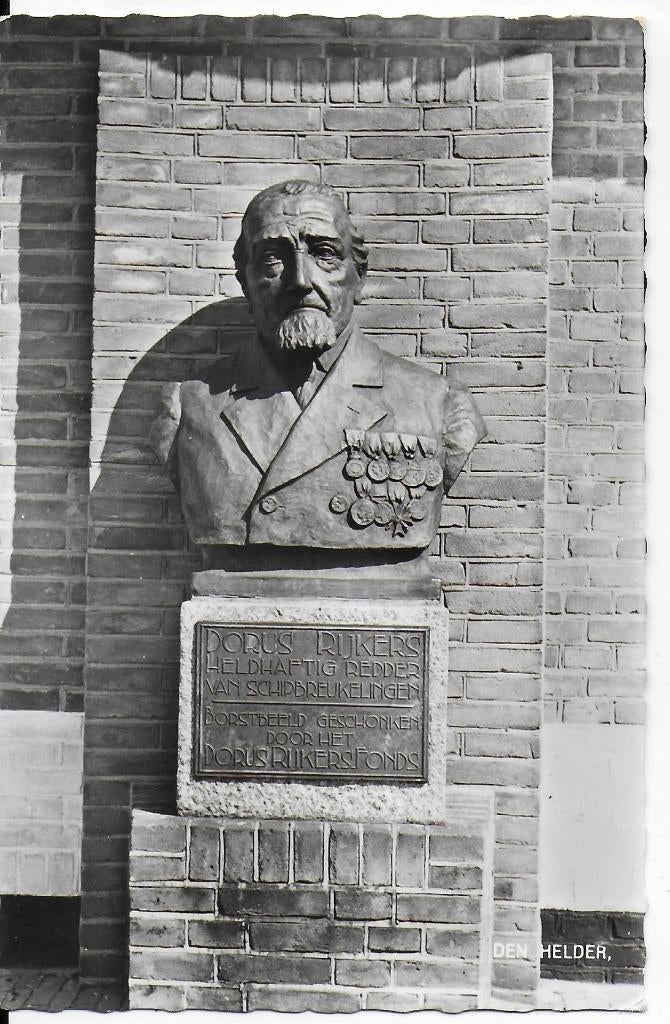 Sus34 Oude ansichtkaart den helder dorus rijkers monument, Verzamelen, Ophalen of Verzenden, 1960 tot 1980, Ongelopen, Noord-Holland