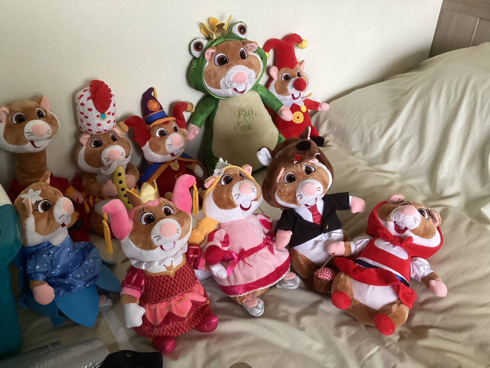 Efteling poppen AH,Roodkapje,Wolf,Rapunzel,Joki,Langnek,10st, Verzamelen, Ophalen of Verzenden, Zo goed als nieuw, Overige typen