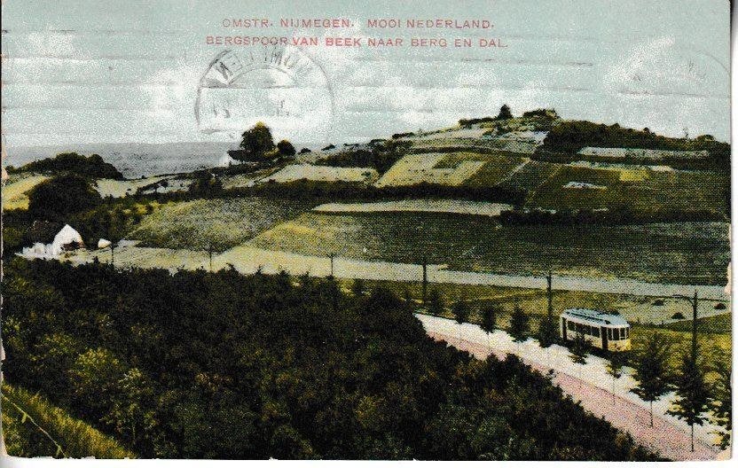 BERGSPOOR - 1921 - van BEEK naar BERG en DAL met TRAM, Ophalen of Verzenden, 1920 tot 1940, Gelopen, Gelderland