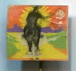 Cowboy op paard Reflexa - Nürnberg speldje ( T_168 ), Verzamelen, Speldjes, Pins en Buttons, Verzenden, Nieuw, Figuurtje, Speldje of Pin