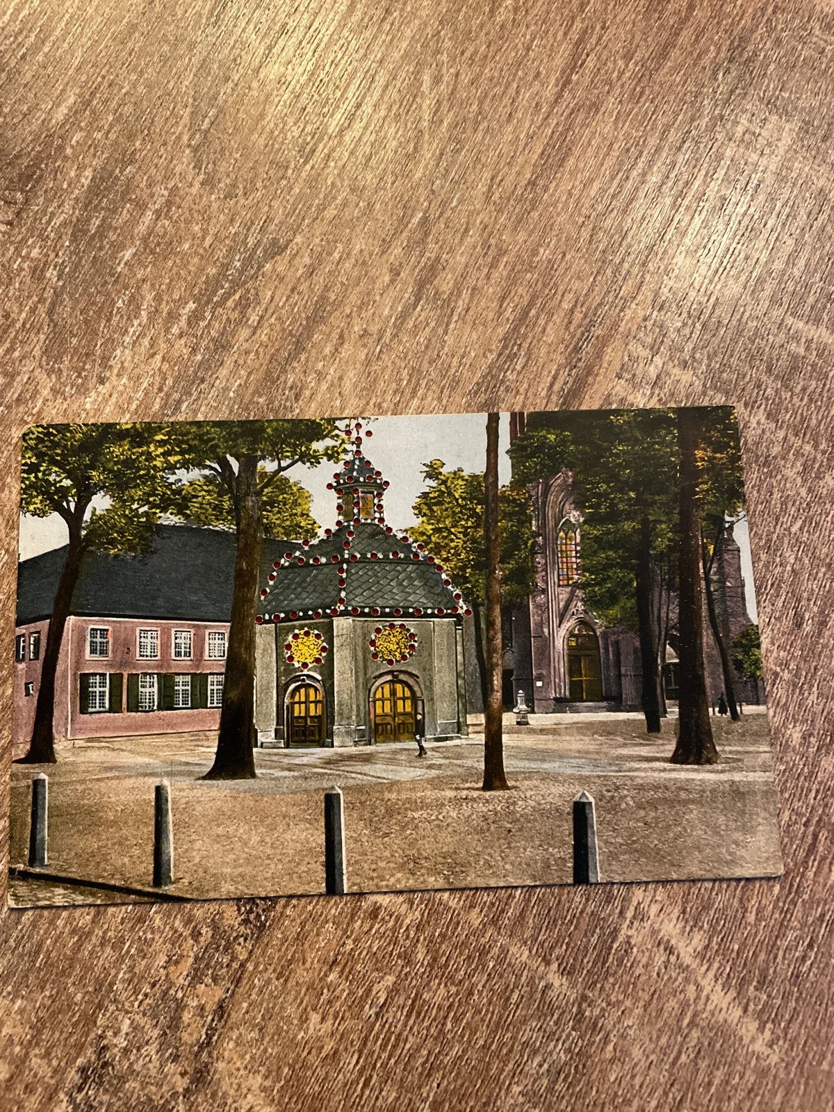 Oude Ansichtkaart Kevelaer, Genadekapel verlicht (1926), Verzamelen, Ophalen of Verzenden, 1920 tot 1940, Gelopen, Duitsland