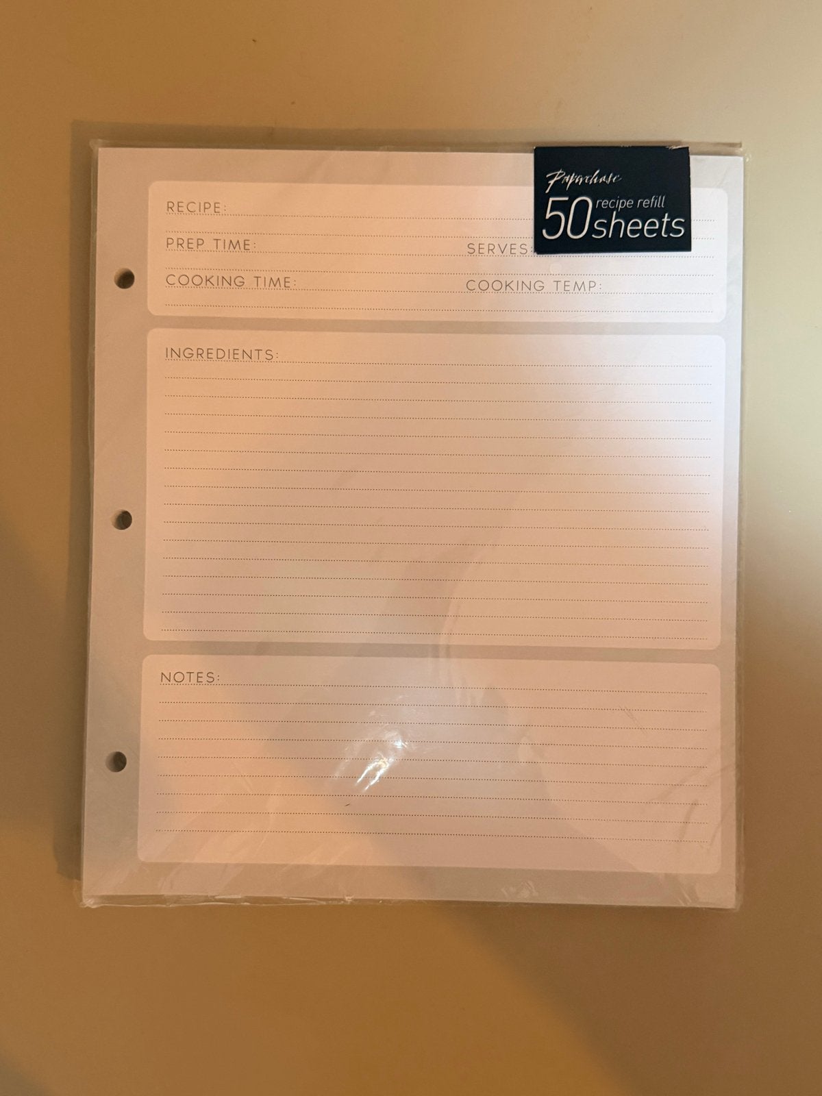 Recepten navulbladen receptenbladen gratis paperchase, Ophalen, Nieuw, A4
