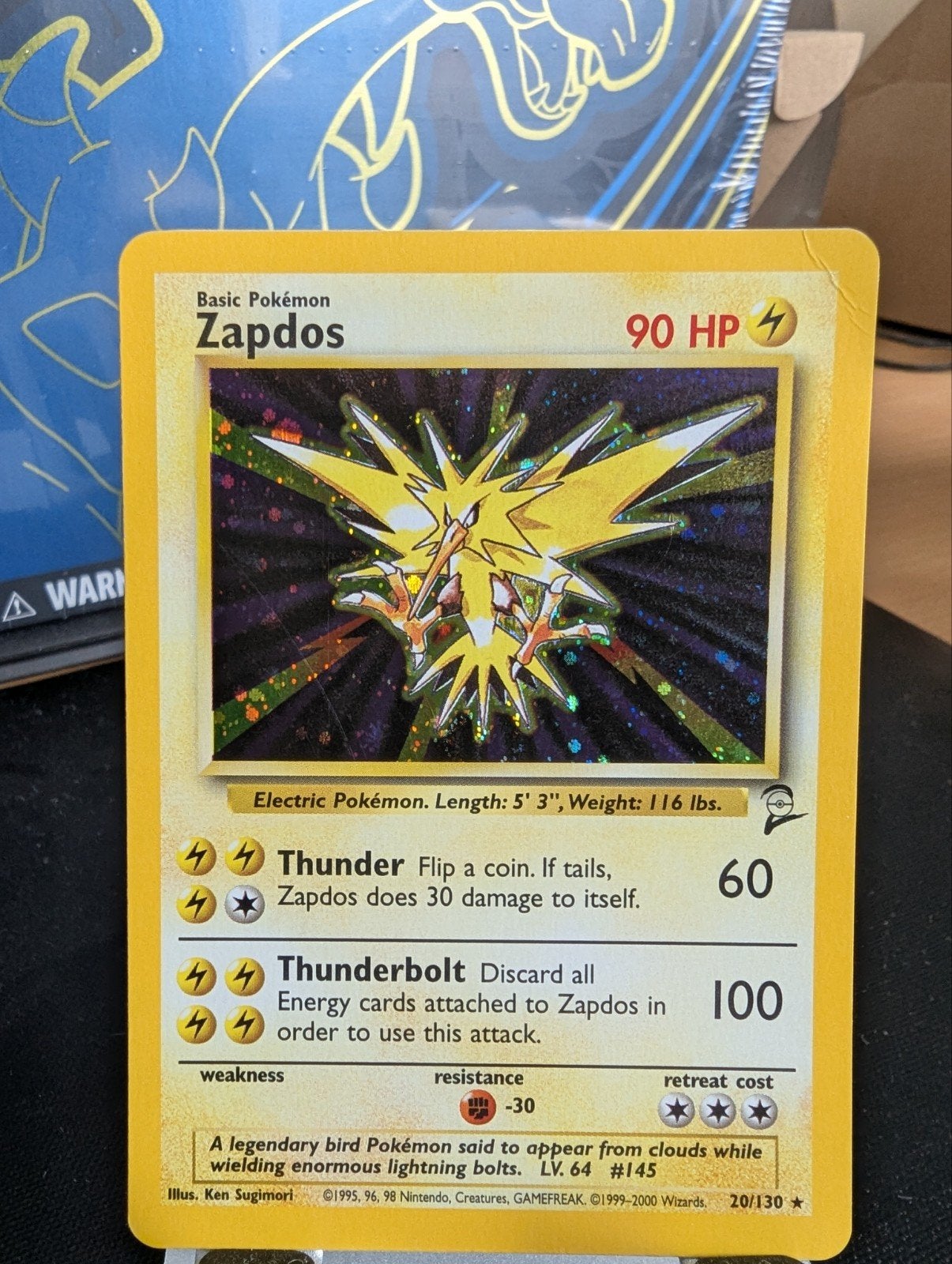 Zapdos 20/130 Base Set 2 Holo, Ophalen of Verzenden, Gebruikt, Losse kaart, Foil