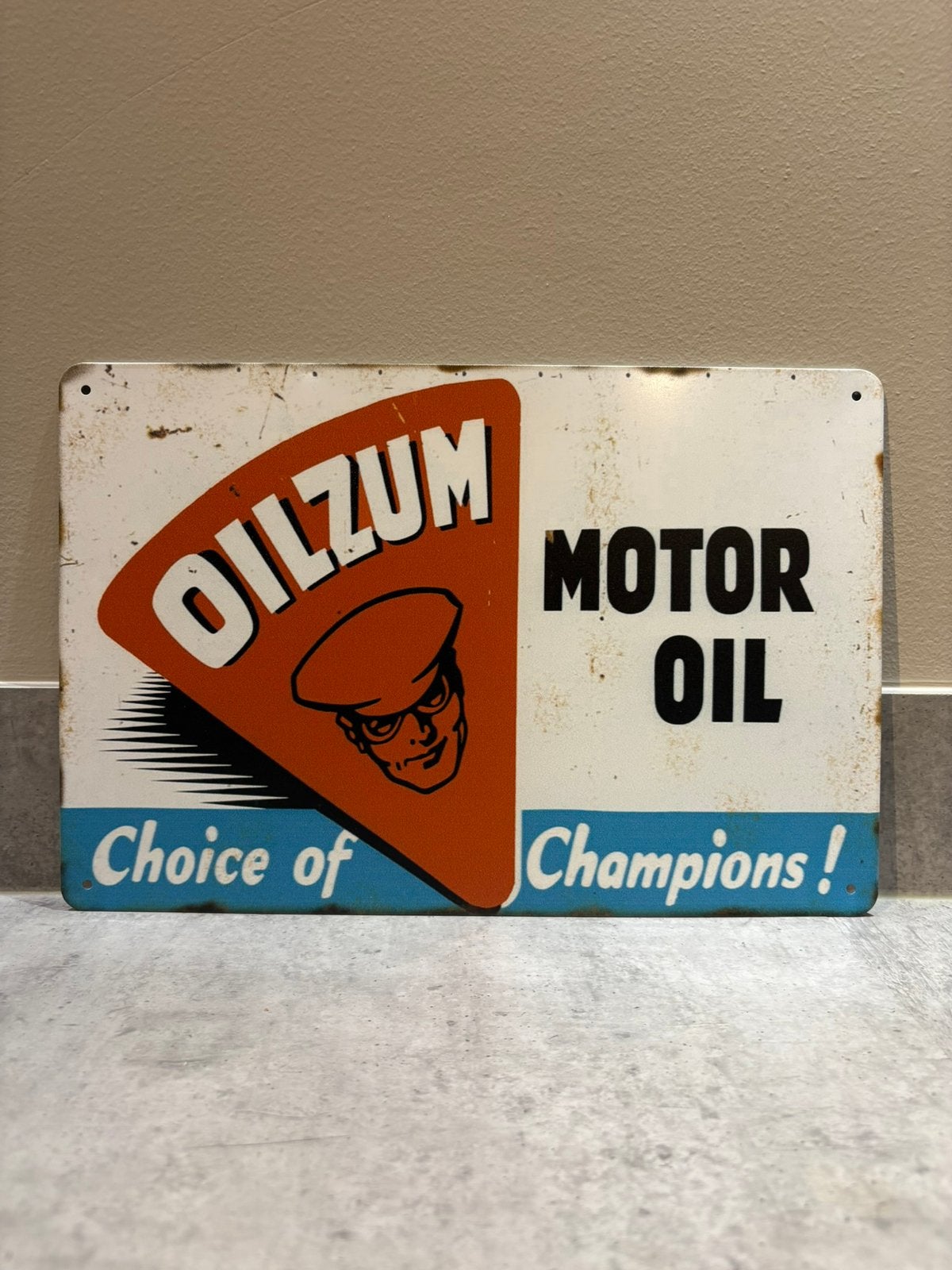 Mancave Bar Café Wanddecoratie metalen bordje merk Oilzum, Verzamelen, Merken en Reclamevoorwerpen, Ophalen of Verzenden, Zo goed als nieuw