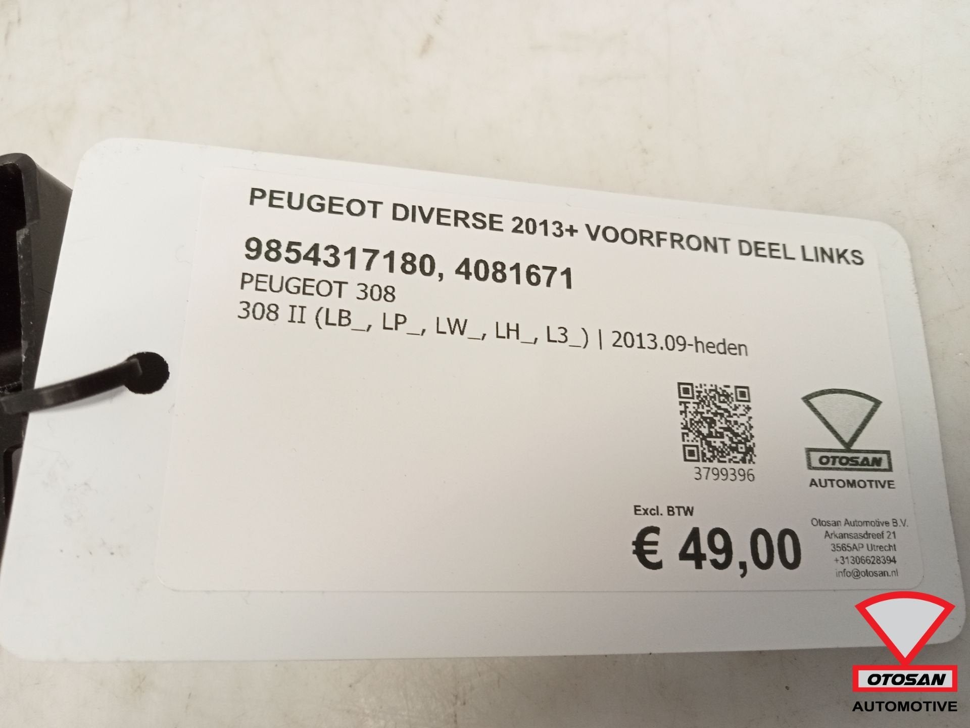 Peugeot Diverse 2013+ Voorfront Deel Links Nieuw 9854317180, Auto-onderdelen, Carrosserie en Plaatwerk, Taurusavenue 1
2132 LS  Hoofddorp, NL
