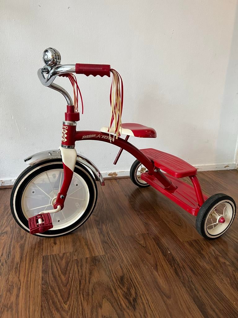 Vintage Radio Flyer Driewieler Rood, Fietsen en Brommers, Ophalen, Gebruikt, Terugtraprem, Verstelbare zitting