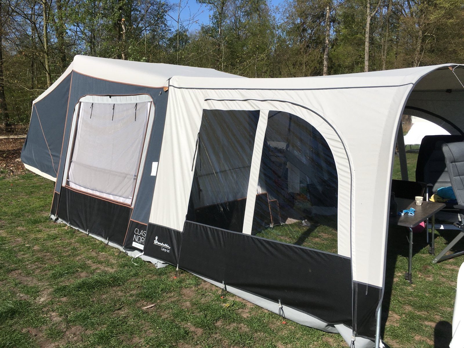 Camp-let North LTD 2017 | Altijd droog gestald | Topstaat!, Ophalen of Verzenden, Camp-Let, Grijs, Tot en met 5