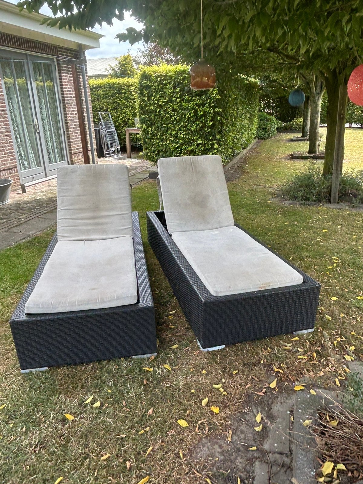 4 x ligbedden, Tuin en Terras, Ligbedden, Ophalen, Zo goed als nieuw, Kunststof