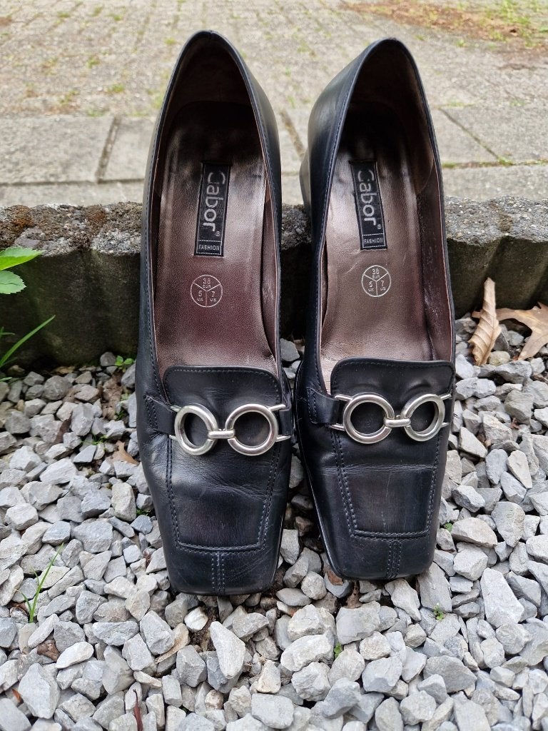 Gabor Fashion Leren Pumps / Instappers - Maat 38 - Zwart, Kleding | Dames, Gabor, Ophalen of Verzenden, Gedragen, Instappers