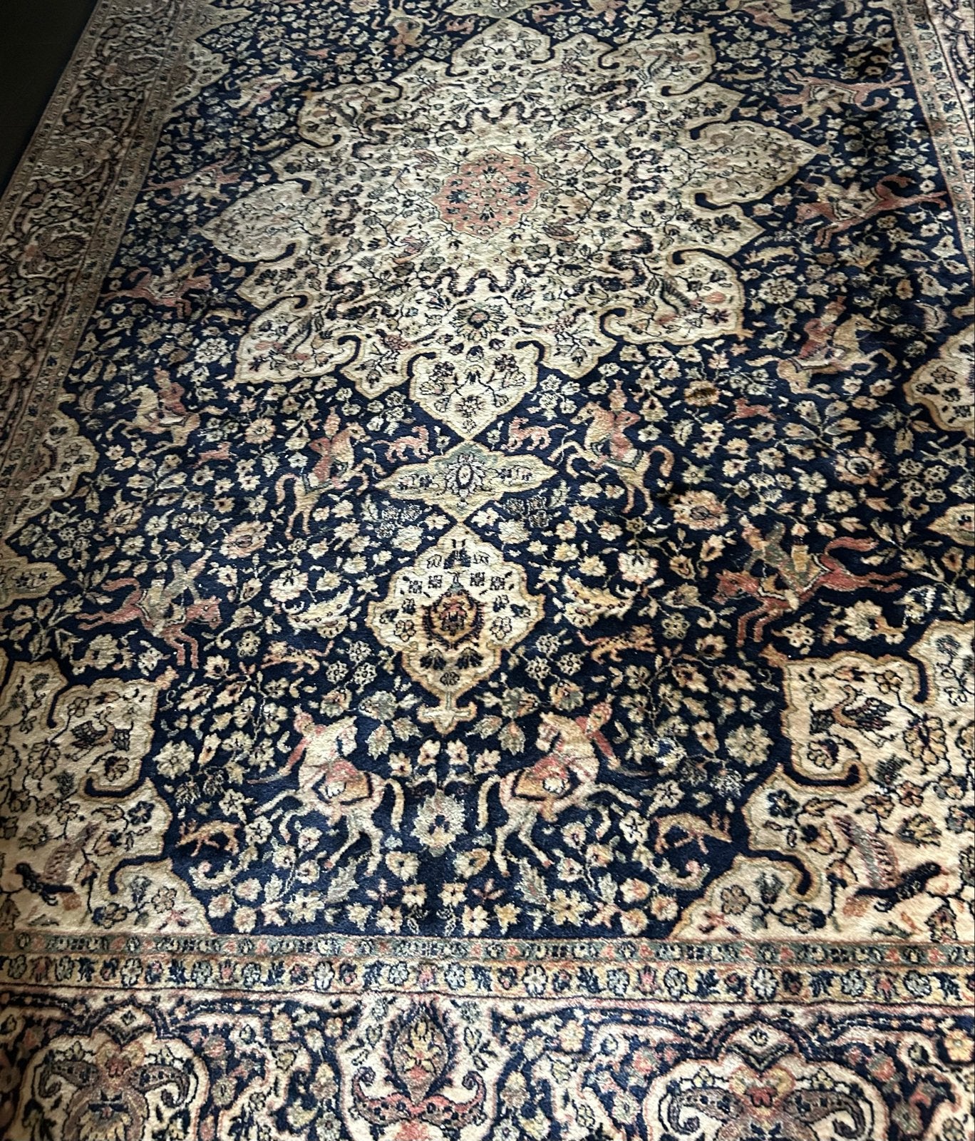 Vloerkleed kleed 300 x 200 cm, Ophalen, Gebruikt, Blauw, 200 cm of meer
