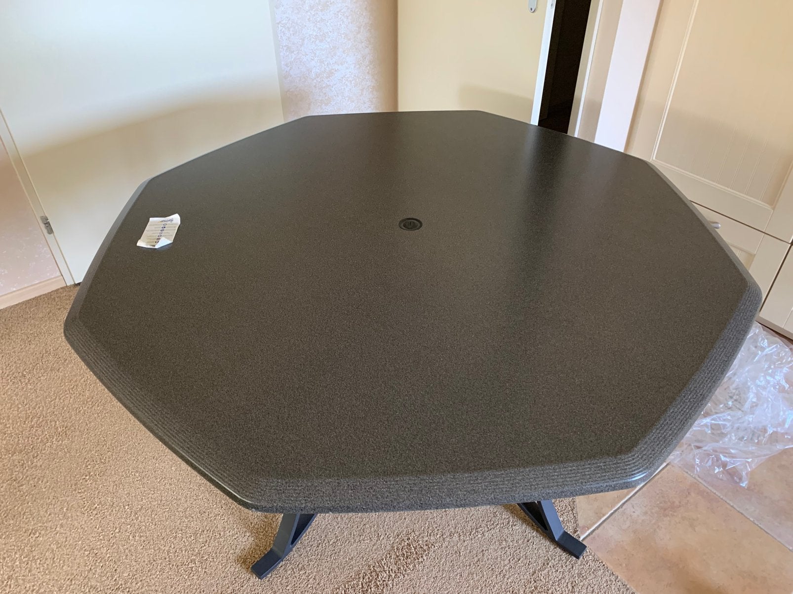 Tuintafel Hartman grijsgroen, Tuin en Terras, Ophalen, Gebruikt, Rond, Aluminium