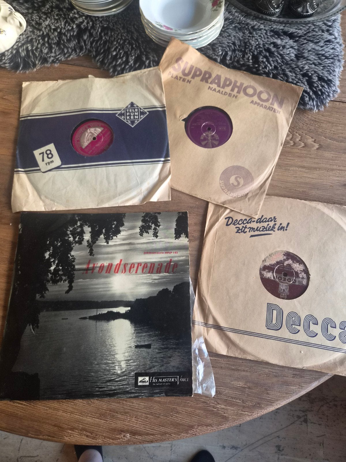 #22#  Vintage 78 toeren platen en LP - Avondserenade, Cd's en Dvd's, Vinyl | Overige Vinyl, Ophalen, Gebruikt, 12 inch, LP