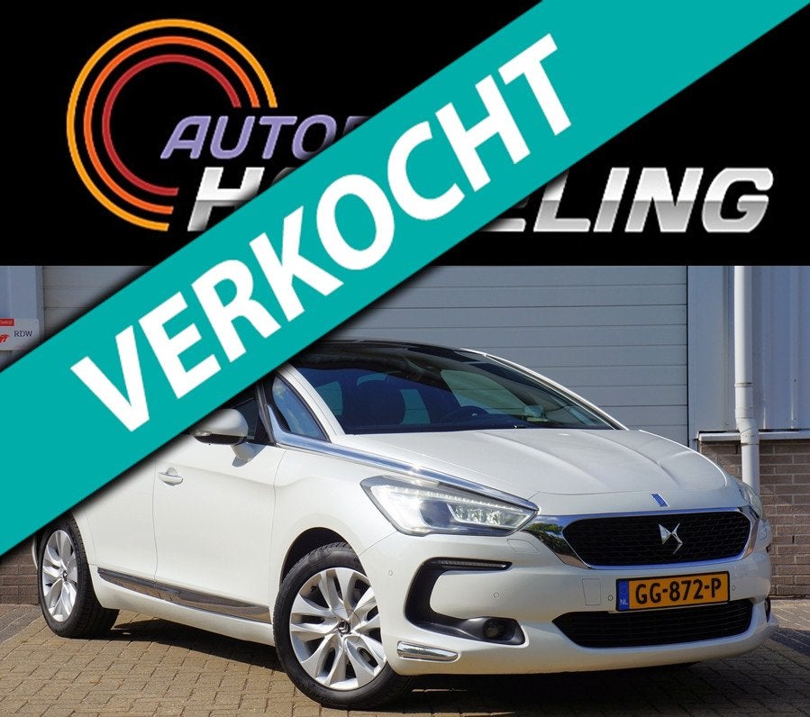 DS 5 1.6 THP So Chic; Automaat+Panorama+Leder=VOL !, Auto's, Gebruikt, Zwart, 4 cilinders, 1404 kg