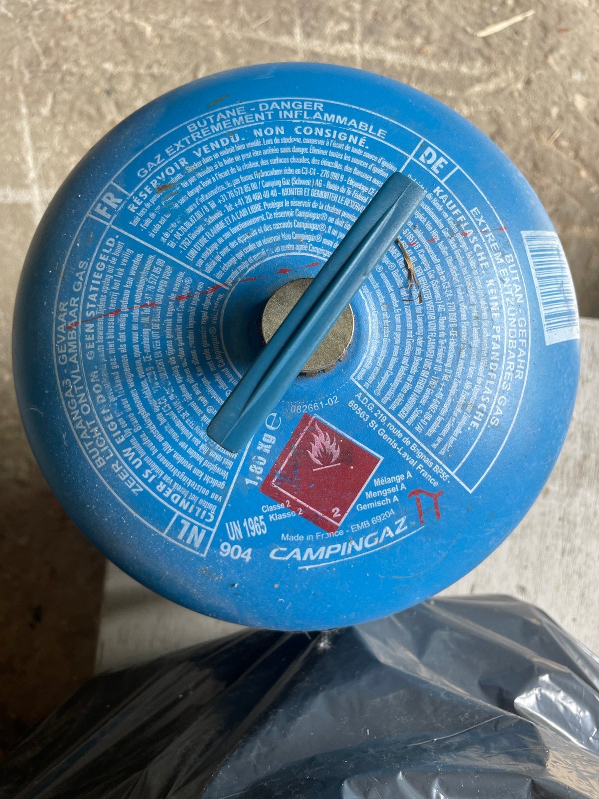 Campingaz gasfles 3 kg - Leeg, Caravans en Kamperen, Kampeeraccessoires, Ophalen, Gebruikt