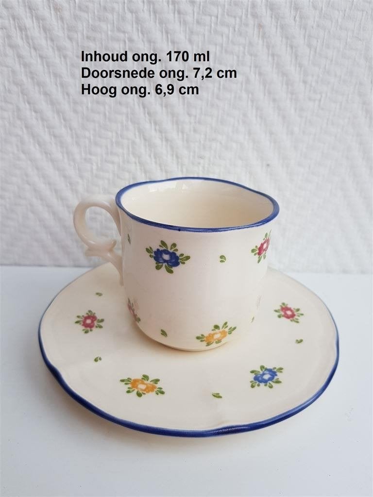 Zeller Petit Rose kop en schotels, prijs per stuk, Ophalen of Verzenden, Zo goed als nieuw, Bord(en), Overige stijlen