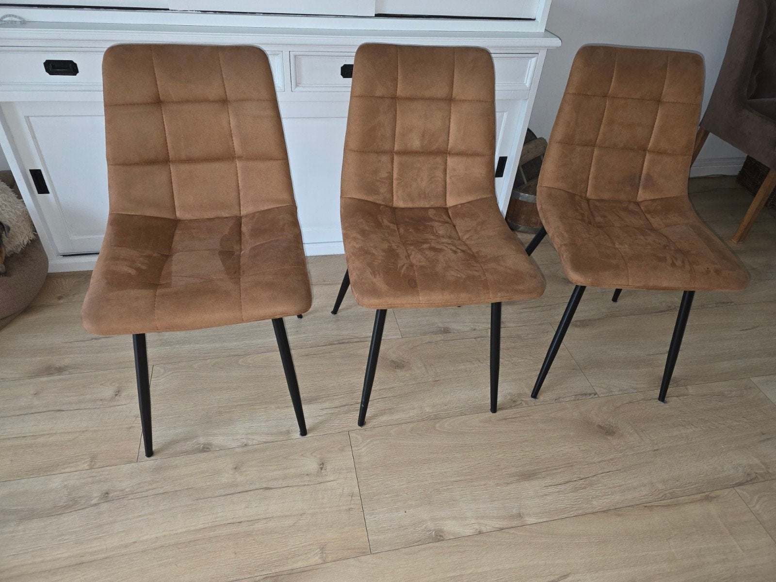 eetkamer stoelen, Huis en Inrichting, Ophalen, Zo goed als nieuw, Bruin, Vijf, Zes of meer stoelen