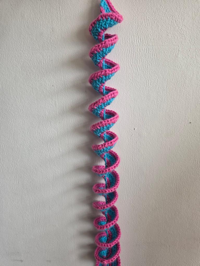 Gehaakte windspinner Blauw/Roze, Ophalen of Verzenden, Nieuw