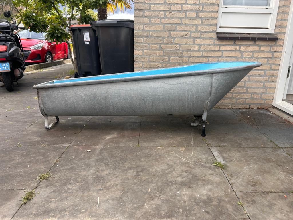 Vintage zinken badkuip - Krauss, Antiek en Kunst, Ophalen