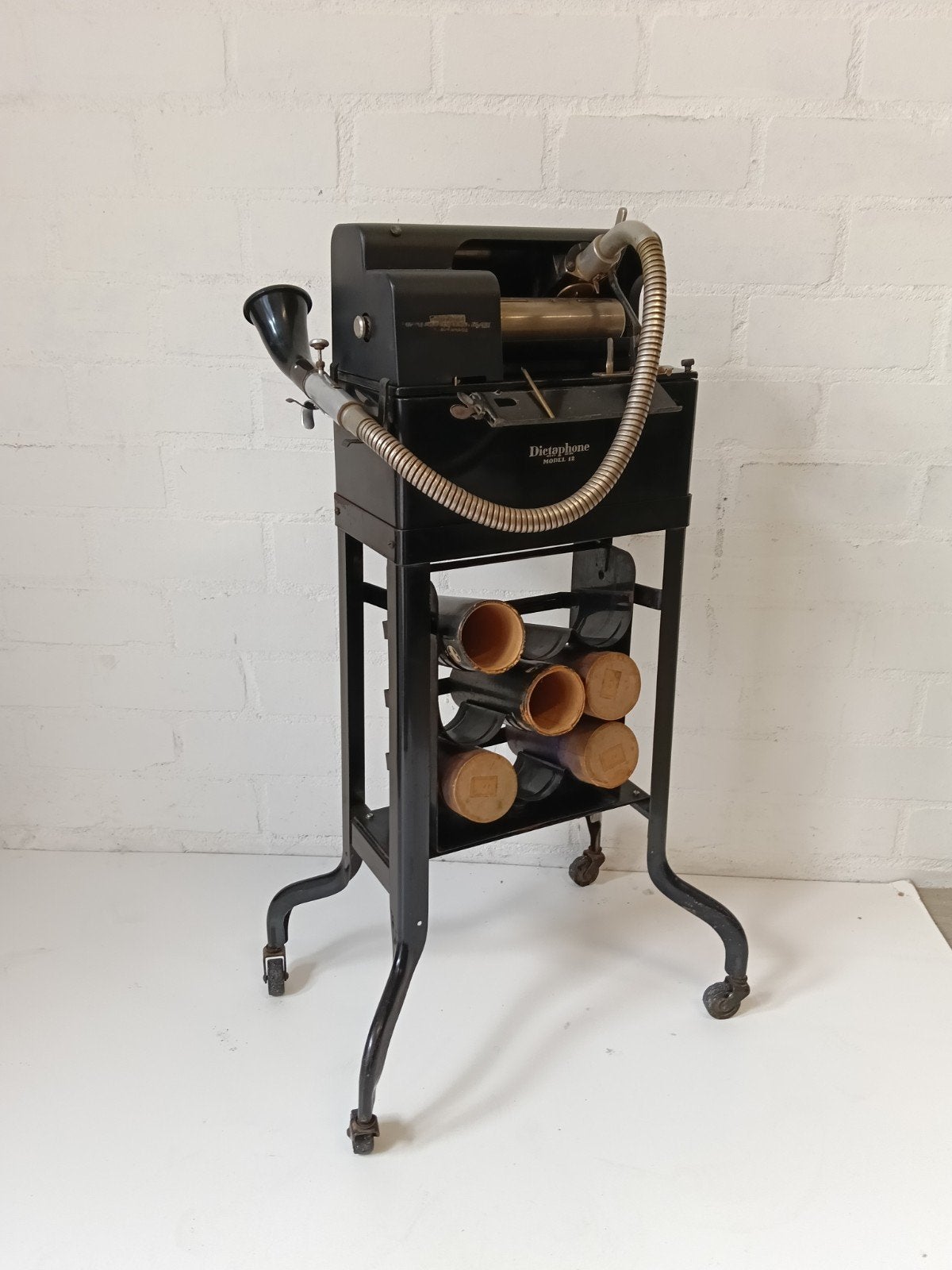 Antieke Dictaphone Model 12 dicteermachine met standaard, Antiek en Kunst, Antiek | Kantoor en Zakelijk, Ophalen
