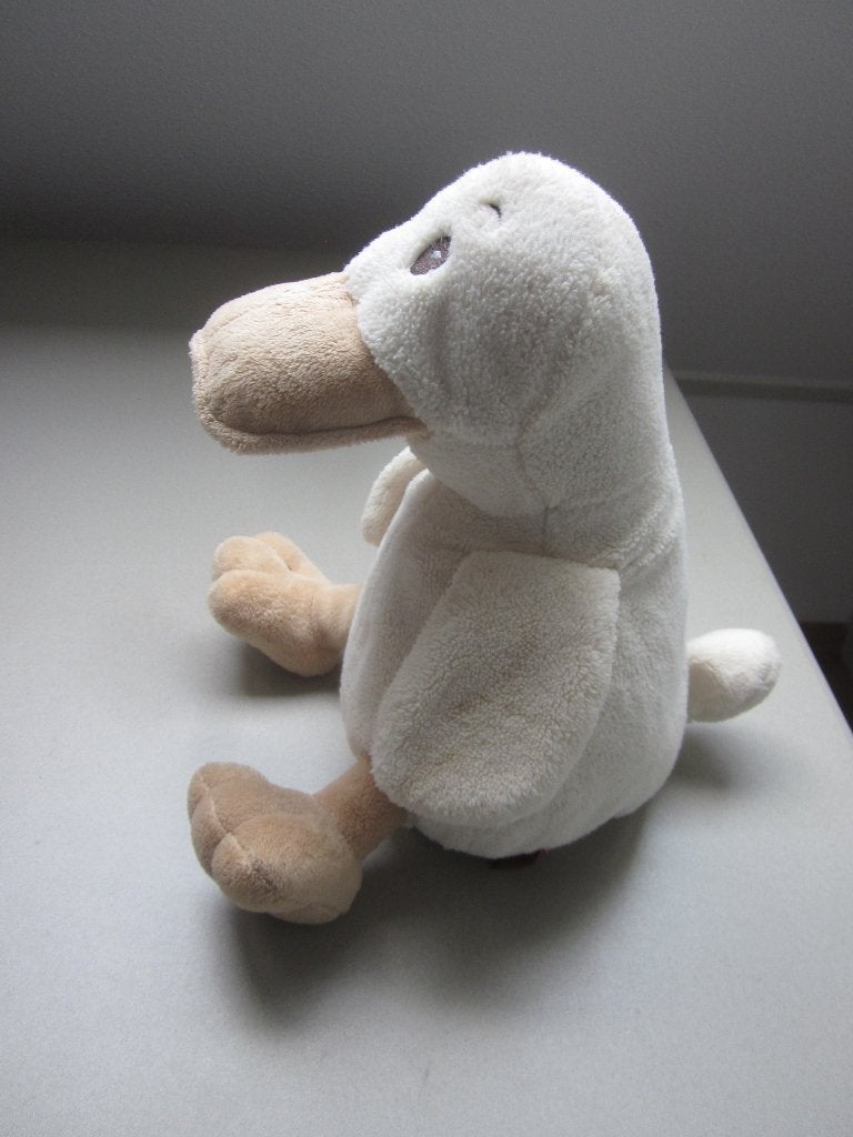 Berentoys roomwit - geel superzacht pluche eend knuffel, Overige merken, Overige karakters, Nieuw, Ophalen of Verzenden