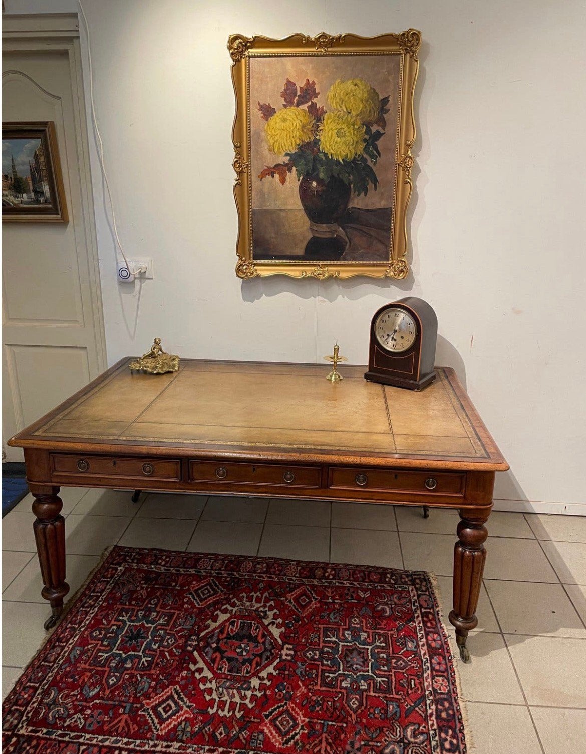 Antiek Engels Tafelbureau / Bibliotheektafel mancave tafel, Ophalen