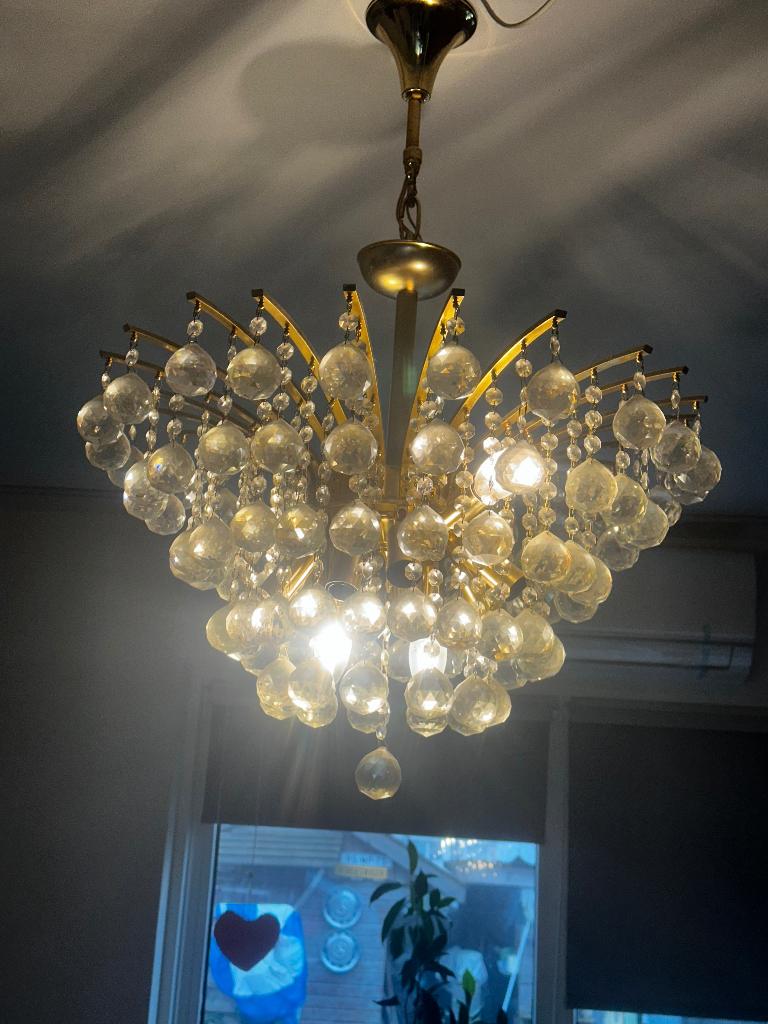 2 prachtige Kroonluchters Israelisch kristal, Huis en Inrichting, Lampen | Kroonluchters, Ophalen, Gebruikt