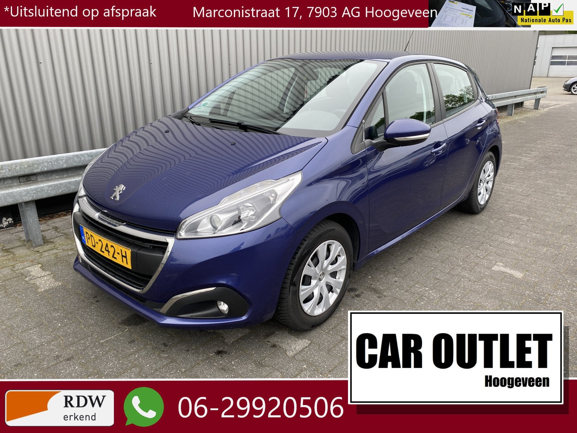 Peugeot 208 1.2 PureTech Blue Lion A/C, Navi, CarPlay, CC, P, Auto's, Voorwielaandrijving, Stof, Gebruikt, 1199 cc