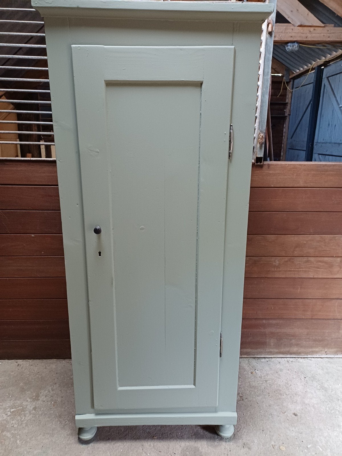 Antiek Brocante grenen eendeurskast., Ophalen