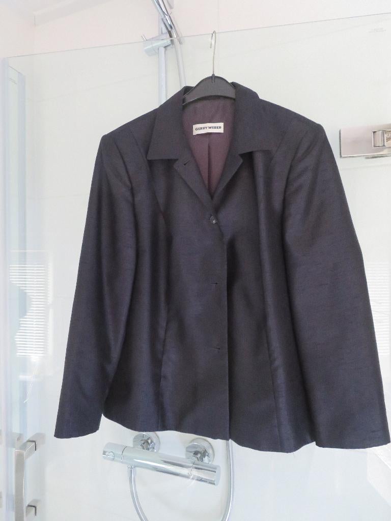 Blauwe gevoerde blazer Gerry Weber, Blauw, Maat 42/44 (L), Ophalen of Verzenden, Zo goed als nieuw
