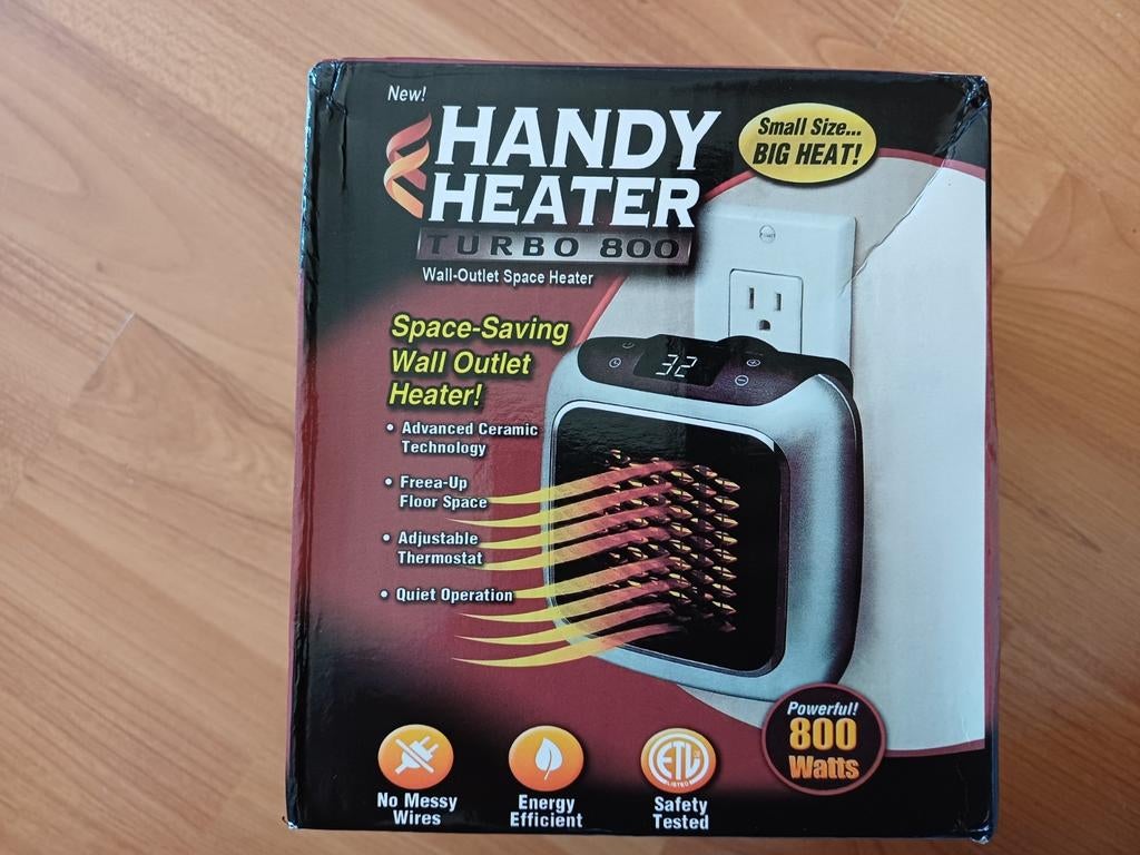 Handy Heater Turbo 800 - Elektrische Wandkachel 800W, Ophalen