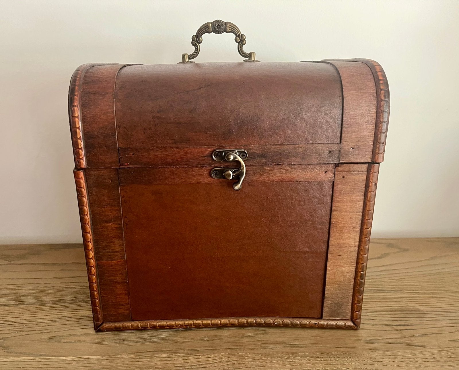 Brocante franse houten kist (vintage), Antiek en Kunst, Ophalen of Verzenden