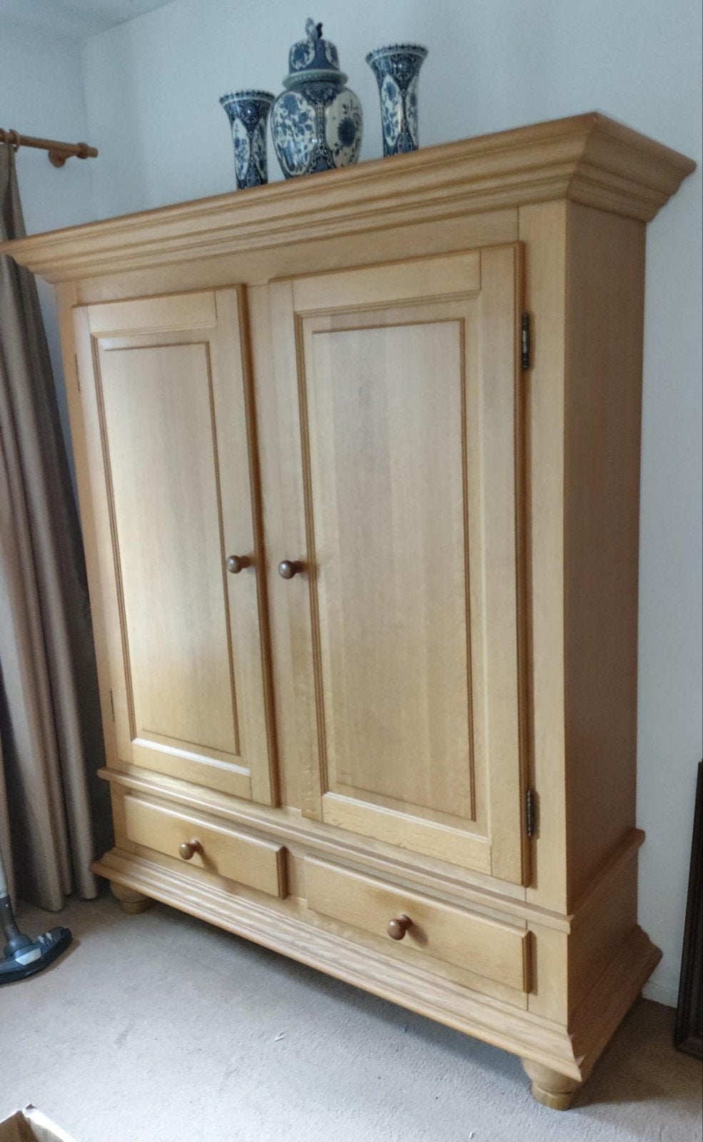 Blank eiken kast. Ophalen uit Leeuwarden., Ophalen, Gebruikt, 25 tot 50 cm, 150 tot 200 cm
