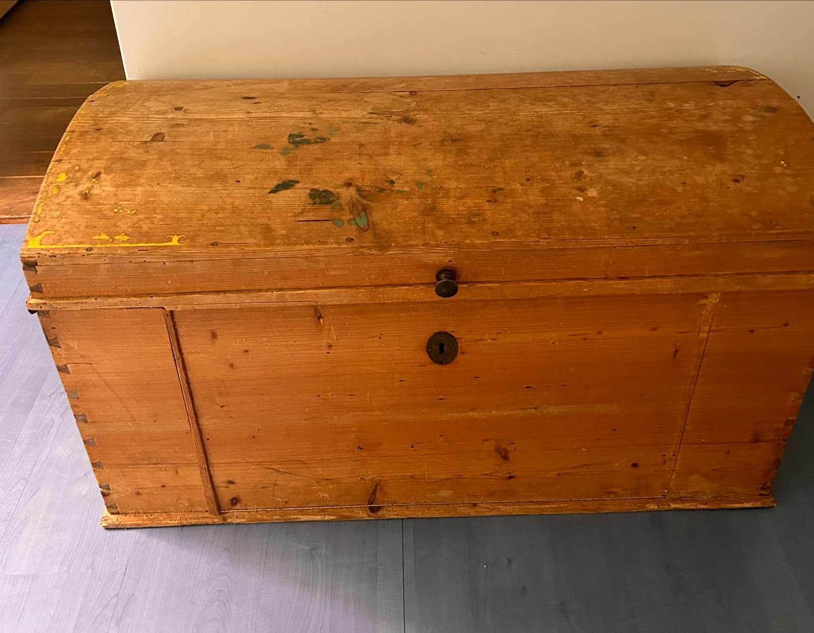 Leuke dekenkist met gebogen deksel, Ophalen, Gebruikt, 50 tot 100 cm, Minder dan 50 cm