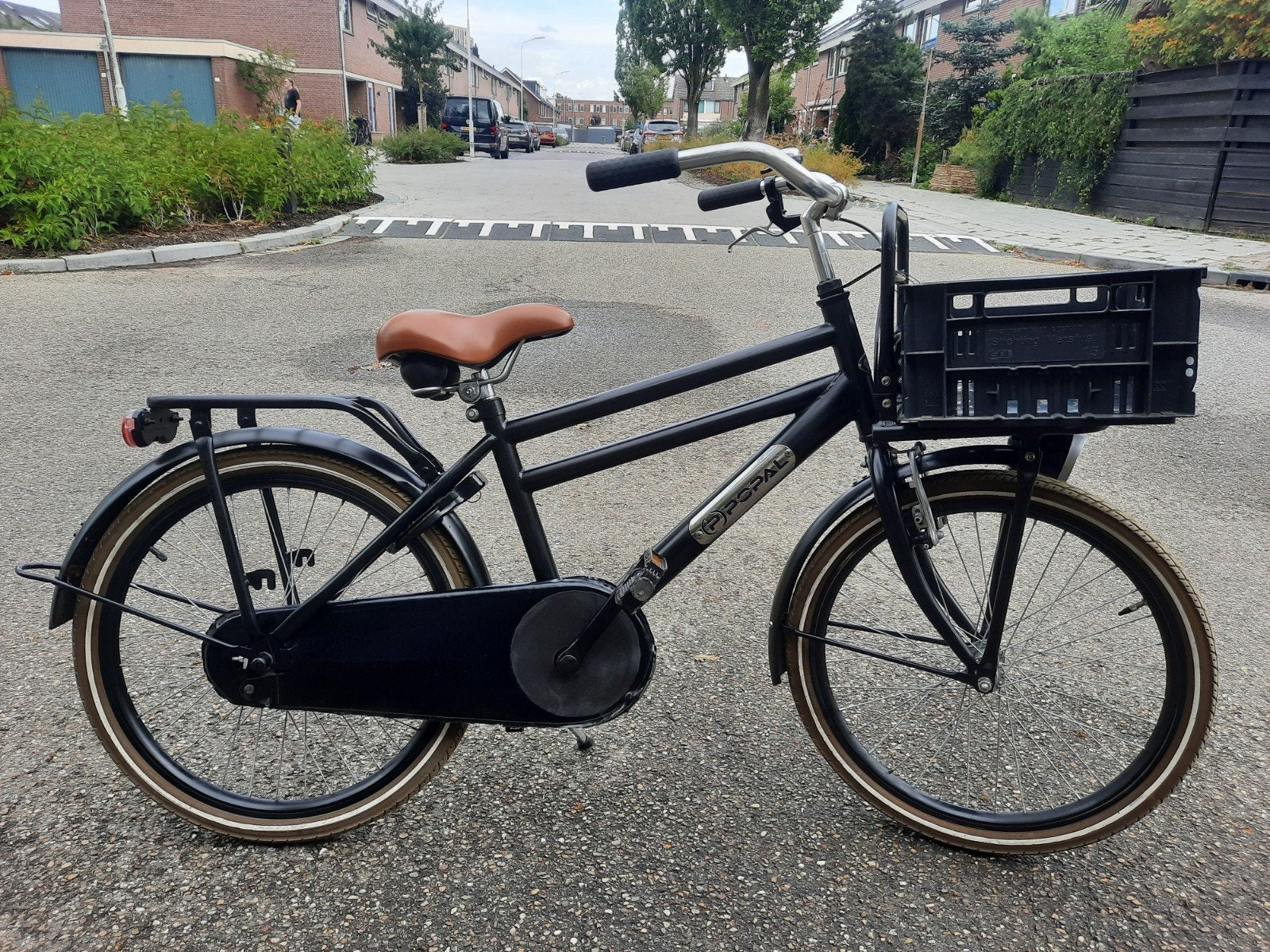 22 inch Transporter met kratje (ZÉÉR NETTE EN GOEDE STAAT !!, Ophalen, Terugtraprem, 22 inch, Handrem