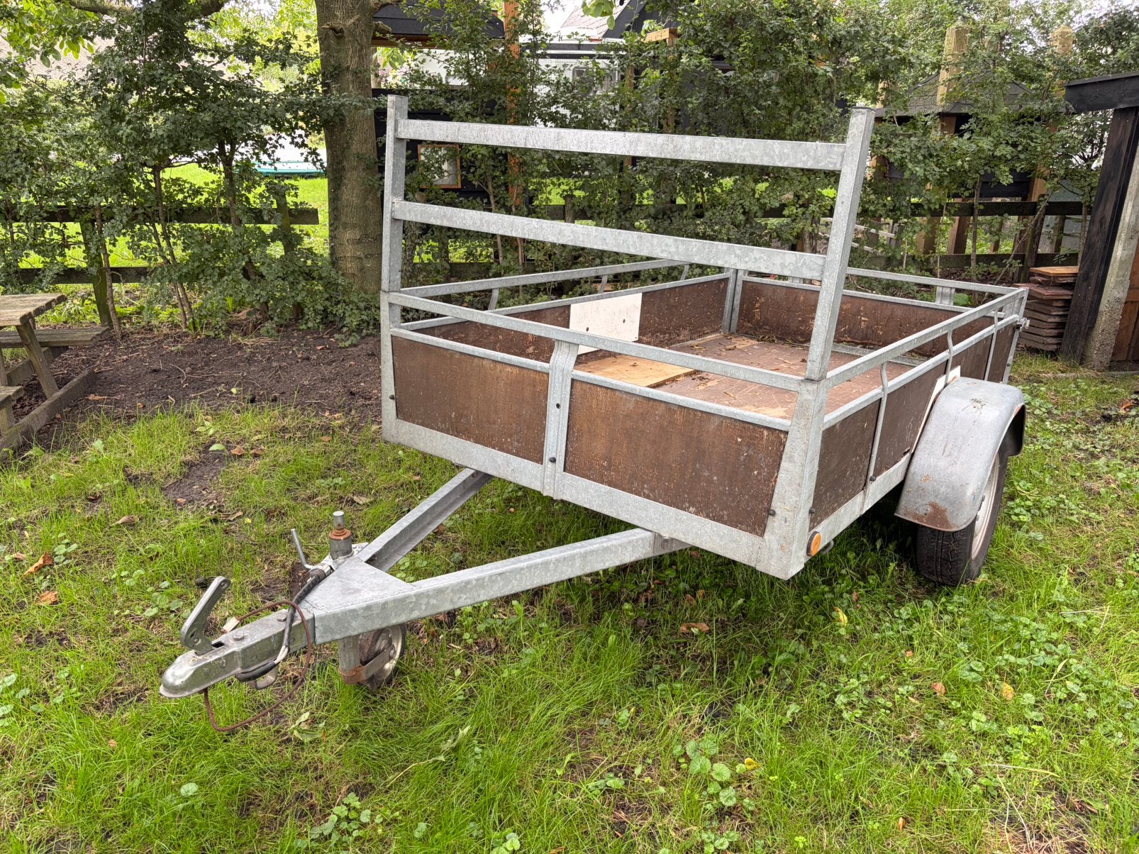 Aanhangwagen enkelasser opknapper 130x225, Ophalen, Gebruikt