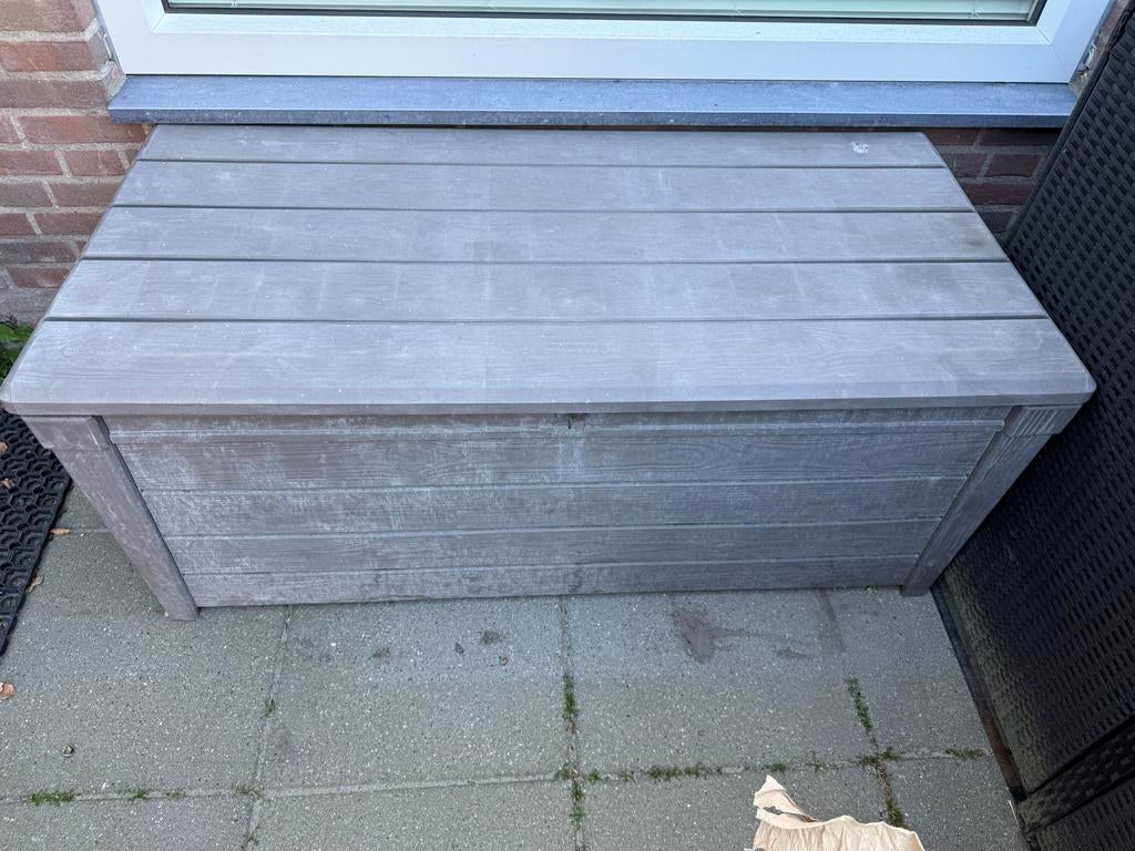 Keter Kunststof opbergbox voor buiten - Grijs, Ophalen, Gebruikt, Kunststof, Overige typen