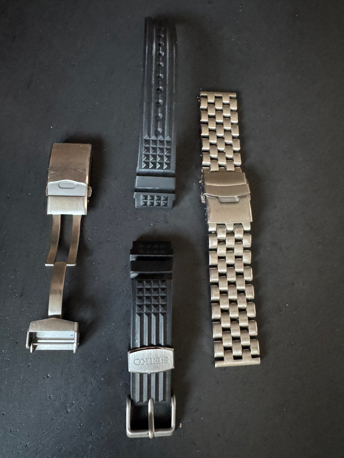 Seiko en Miltat horlogeband, Sieraden, Tassen en Uiterlijk, Ophalen of Verzenden, Zo goed als nieuw, Staal, Seiko