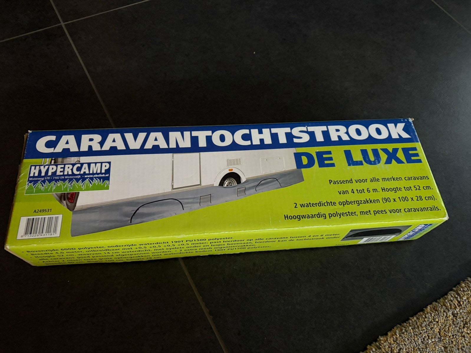 Obelink caravan tochtstrook deluxe. Hypercamp. Nieuw, Caravans en Kamperen, Ophalen of Verzenden, Nieuw