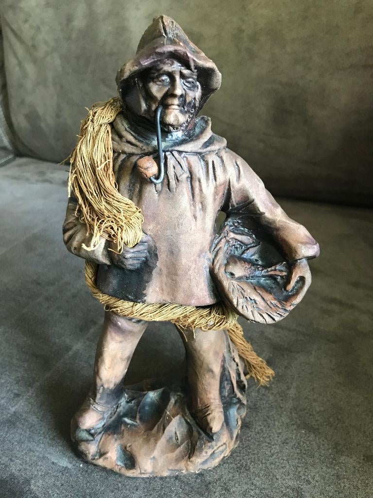 Vintage Beeldje Visser / Strandjutter., Ophalen of Verzenden, Zo goed als nieuw, Mens