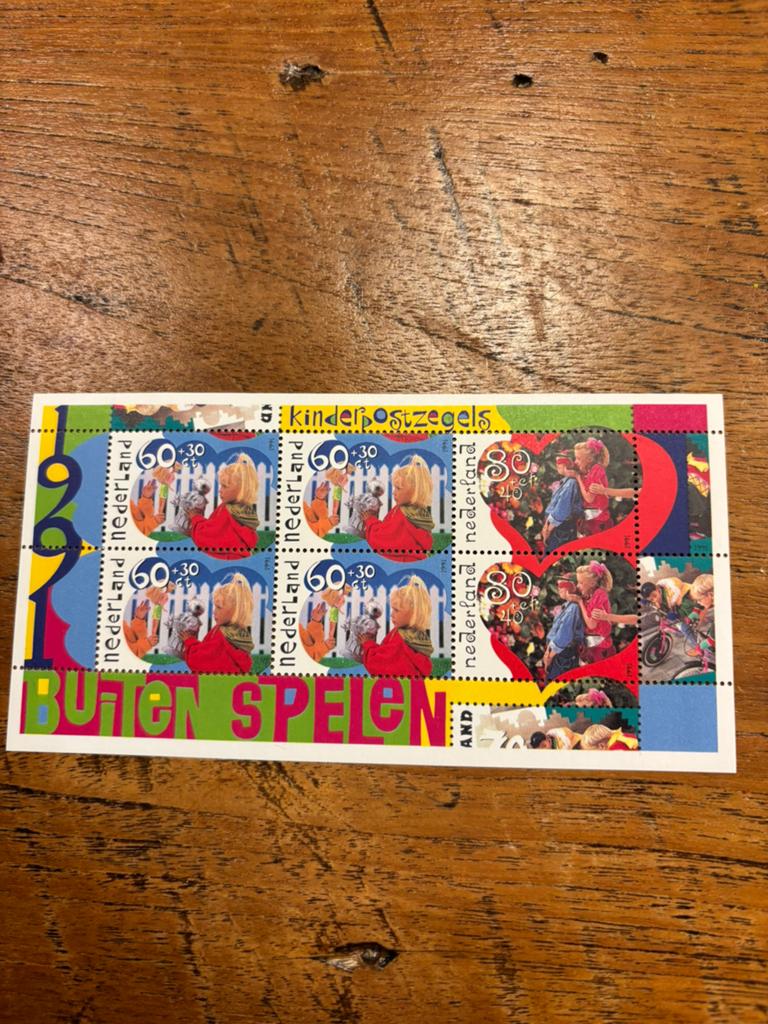 Blok kinderpostzegels buiten spelen, Verzenden, Na 1940, Postfris