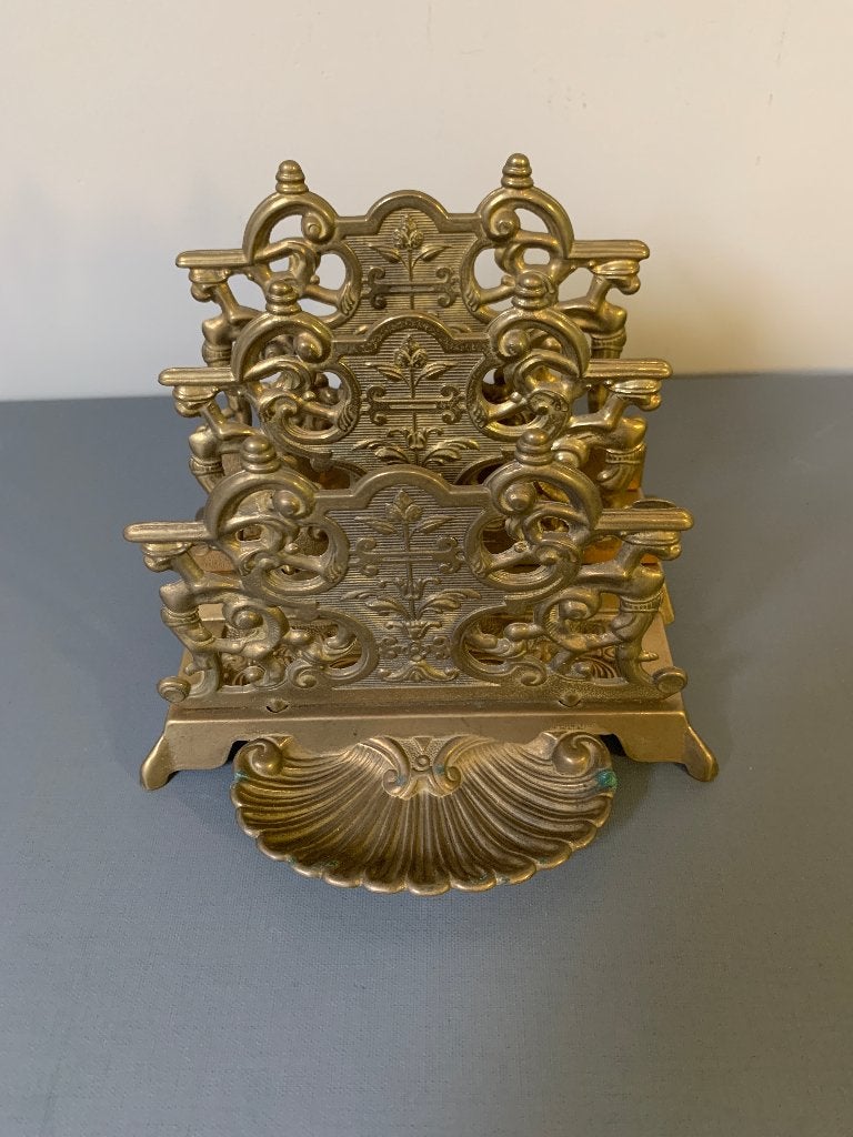 Antieke 1920 brievenhouder koper/brons Sfinx, Ophalen of Verzenden, Brons